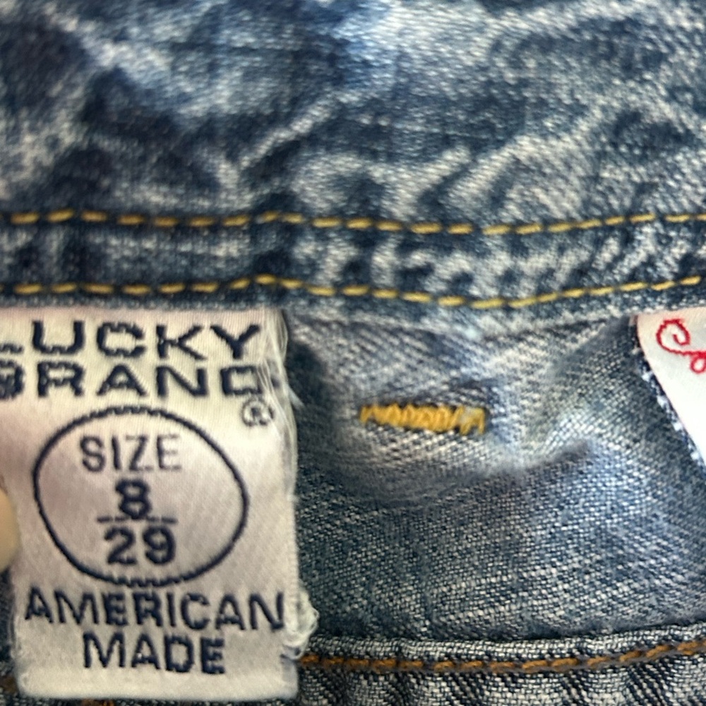 Y2K Lucky Brand Cropped Capris Straight Leg Jeans 90s Vintage Granola Girl - Picture 4 of 12